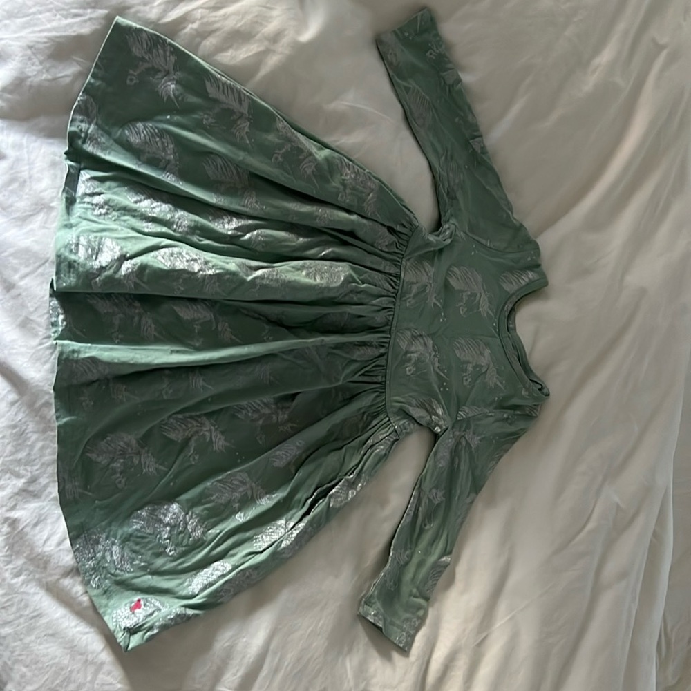 Light green, pink chicken dress